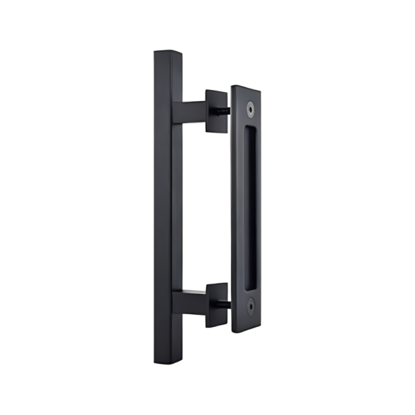 Square Black Handle with Recessed Handle