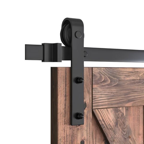 Standard Black Rail and Hardware Kit for Single & Double Doors - Available for Doors Under and Over 40"
