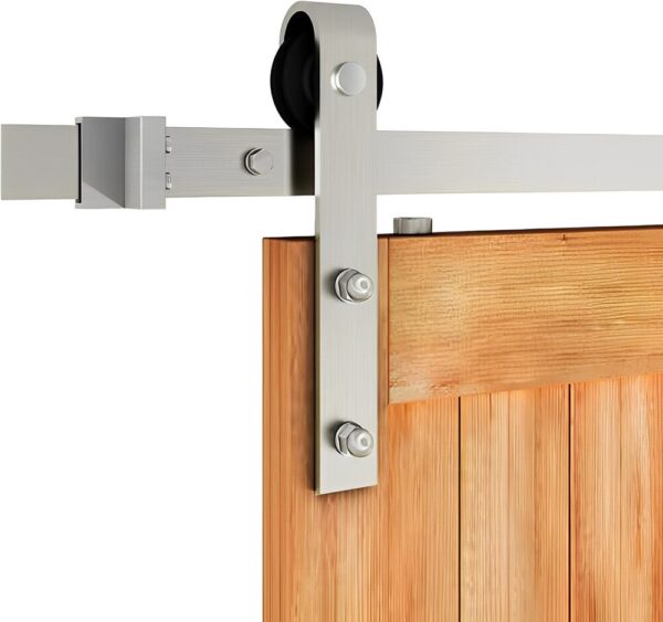 Standard Silver Rail and Hardware Kit for Single & Double Doors - Available for Doors Under and Over 40"