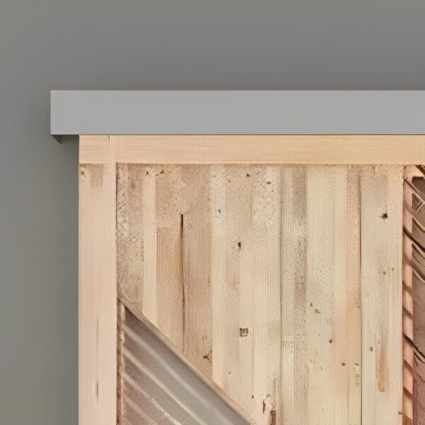 Top Mounted Silver Hidden Sliding Hardware with Decorative Cover for Single Doors - Available in 5FT, 6FT, and 6.6FT