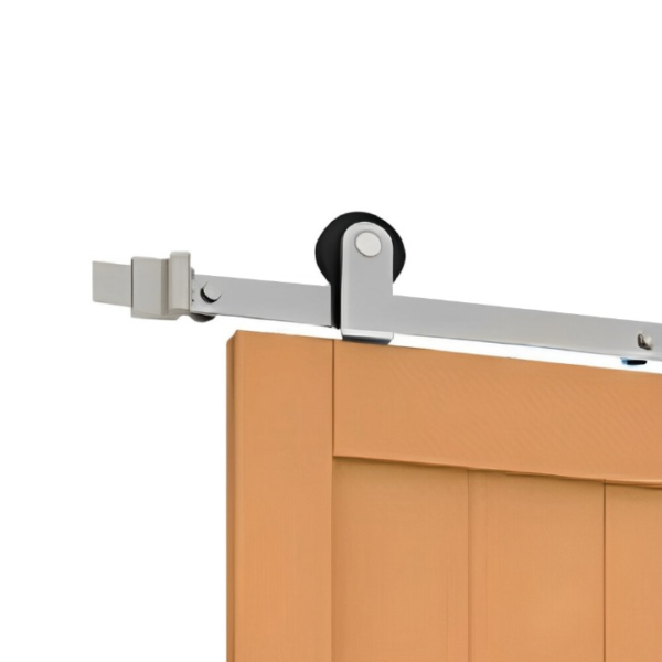 Top Mounted Silver Hardware Kit for Single & Double Doors - Available for Doors Under and Over 40"